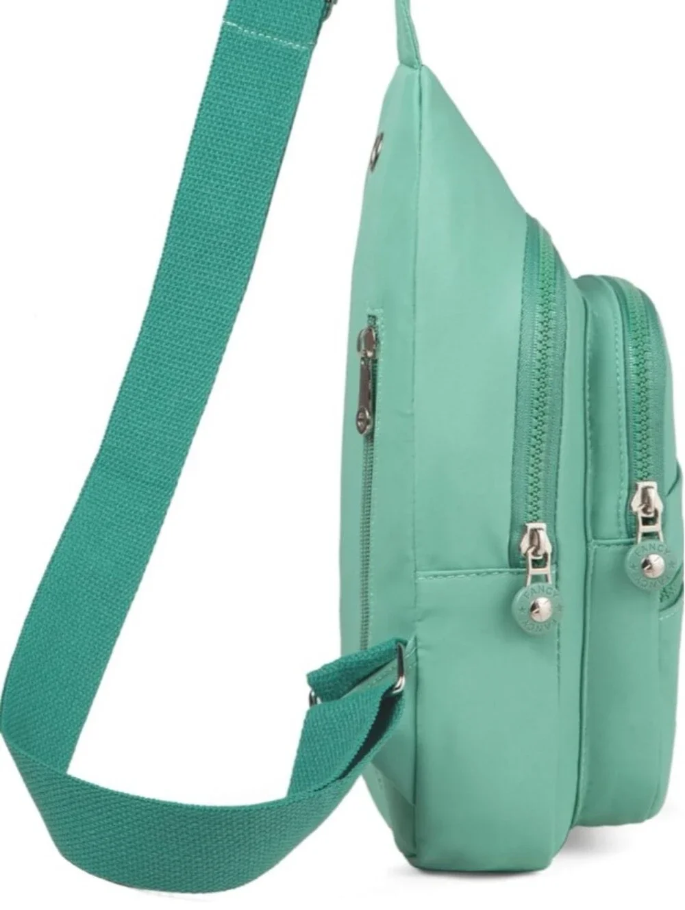 ​Unisex Crossbody Sling Bag Travel Backpack Lightweight Shoulder Green Blue Teal - Picture 2 of 4